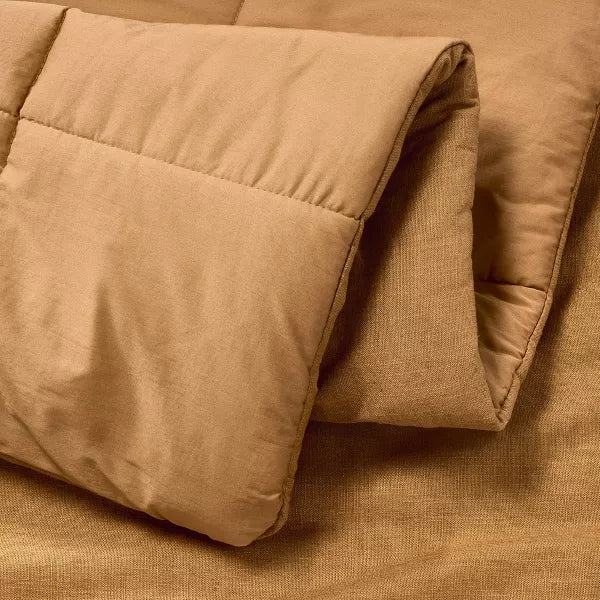 Heavyweight Linen Blend Comforter - Size King/California King