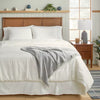 Fine Stripe Duvet & Sham Set Twilight Taupe/Sour Cream King