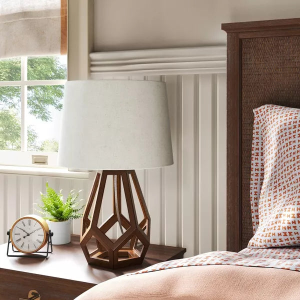Large Wood Geo Assembled Table Lamp