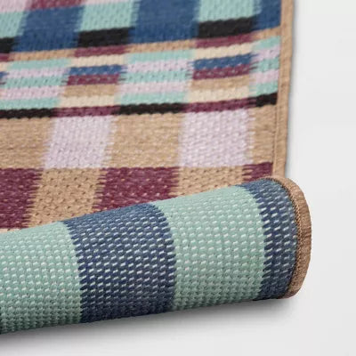 Blocked Stripes Outdoor Area Rug -  5'x7'