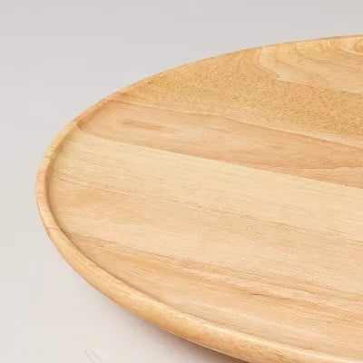 Wooden Pedestal Lazy Susan Natural