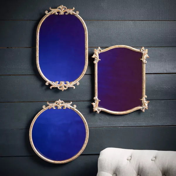 Heirloom Ornate Mirror Set of 3 Gold