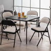4-Pack of Sudden Comfort Deluxe Fabric Padded Folding Dinning Chairs Seat and Non Marring Leg Caps, Brown