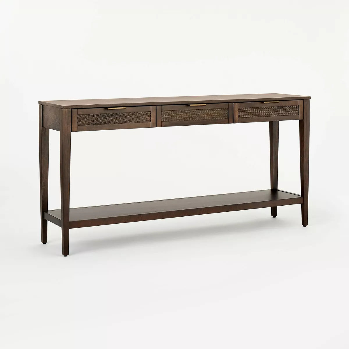 East Bluff Woven Drawer Console Table - Brown SHOWROOM ITEM