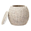 Barrel Wicker Side Table
