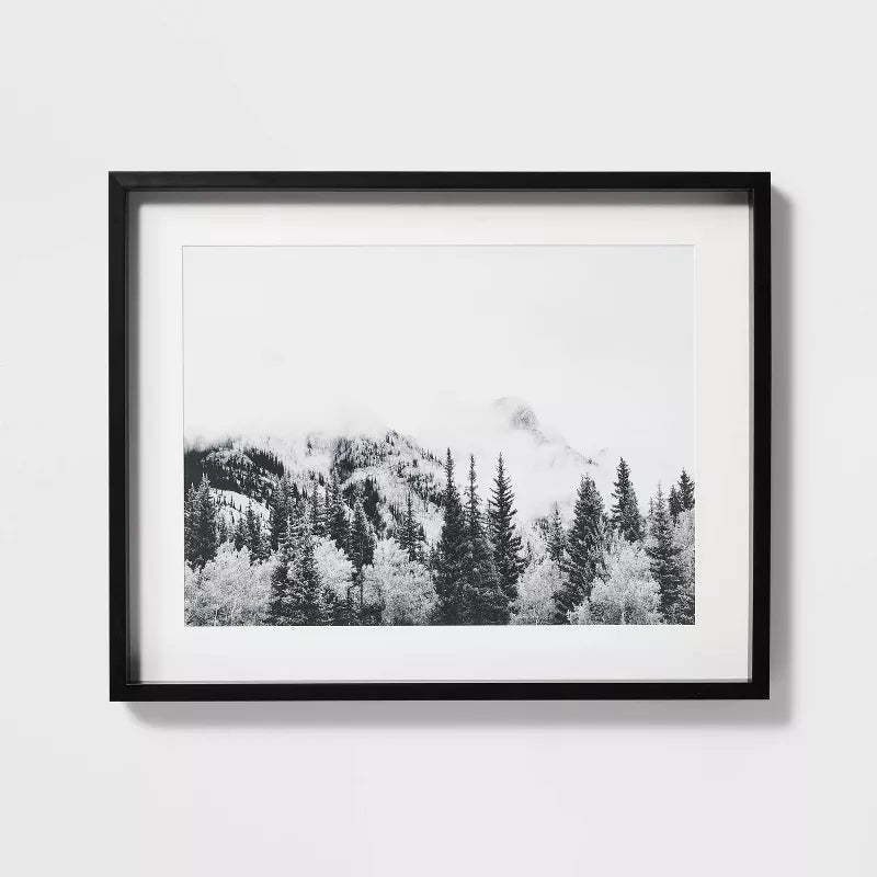 Foggy Mountains Framed Wall Art