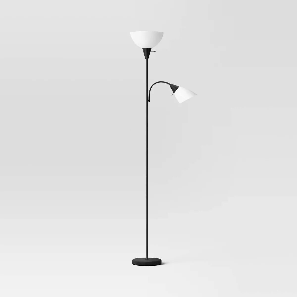 Torchiere with Task Light Floor Lamp