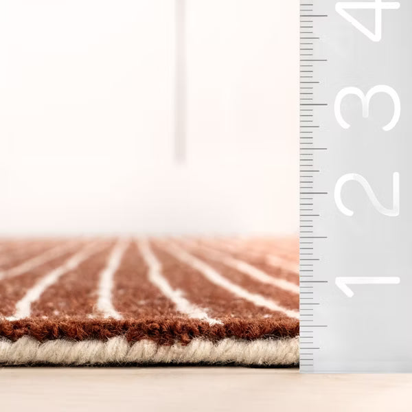 Melrose Checked Wool Area Rug - 8' 6" x 11' 6"