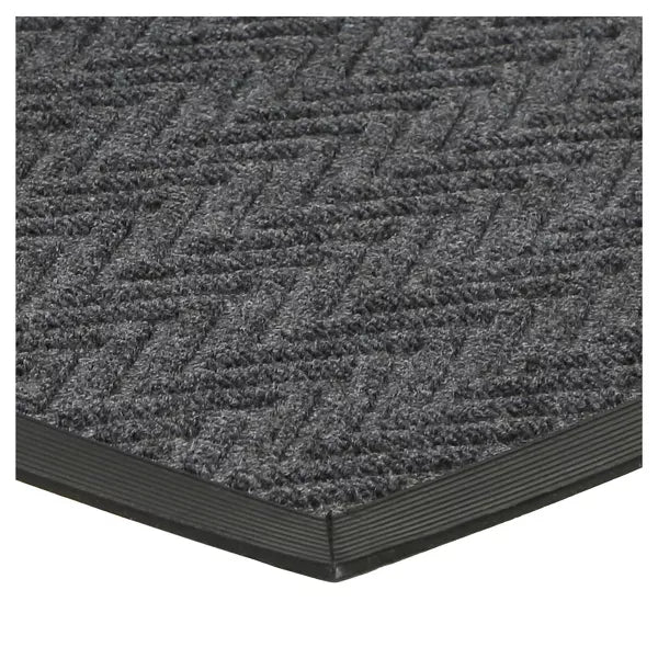 Gateway Utility Doormat Charcoal -  Indoor Outdoor Low Pile Geometric Floor Mat, Rubber Backing 3'X5'