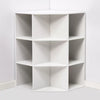 Corner CubeBookshelf White: 9-Compartment Organizer, Fits 11