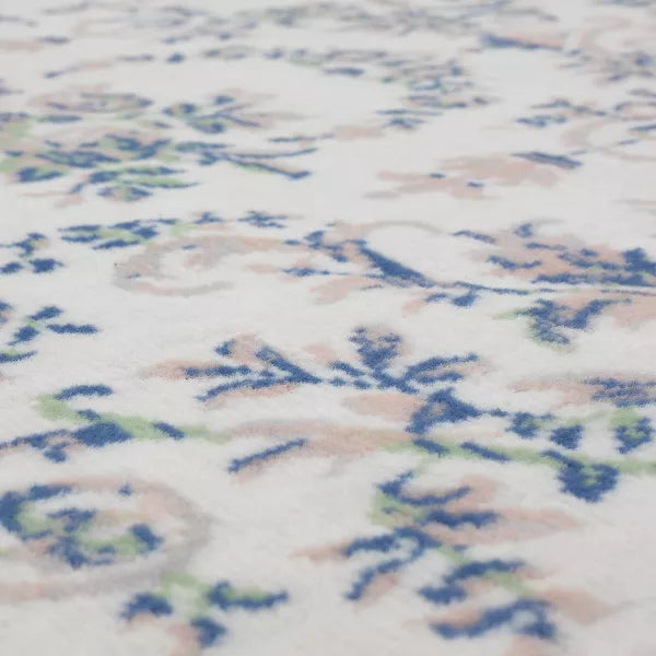Floral Scroll Woven Area Rug Cream/Pink 4'x6'