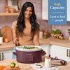Cook & Carry Programmable Slow Cooker Ceramic Lambrusco Red: 3 Settings, Dishwasher-Safe Parts