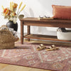 Southbury Washable Printed Diamond Persian Style Rug Rust 4'x6'