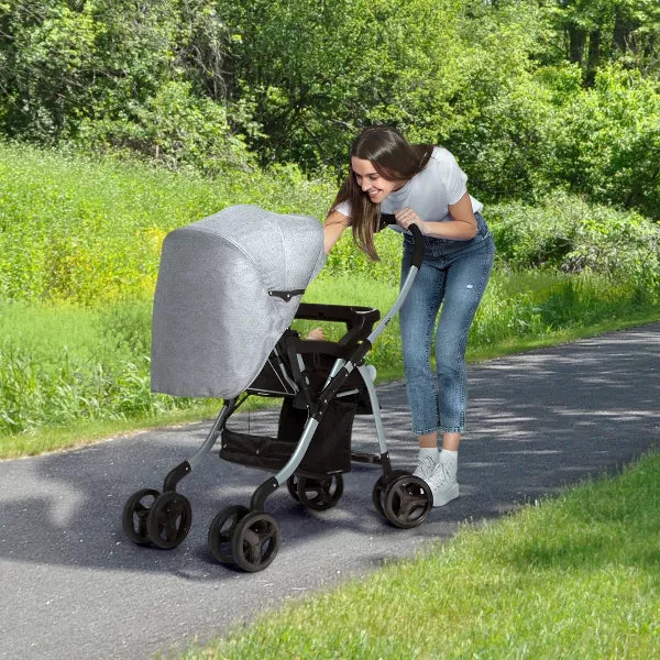 Delta Children Unlimited Reversible Handle Stroller - Gray Tweed