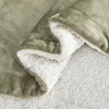 Cozy Solid Plush with Shearling Reverse Bed Blanket - King