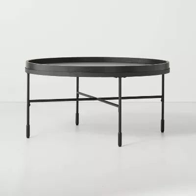 Wood & Metal Coffee Table - Black