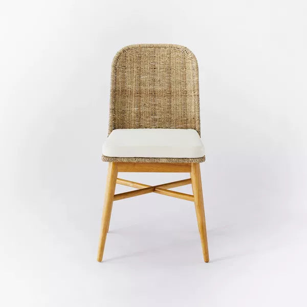 Juniper Woven Dining Chair with Cushion Natural