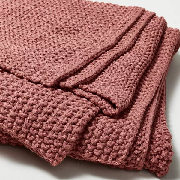 Chunky Knit Bed Blanket King