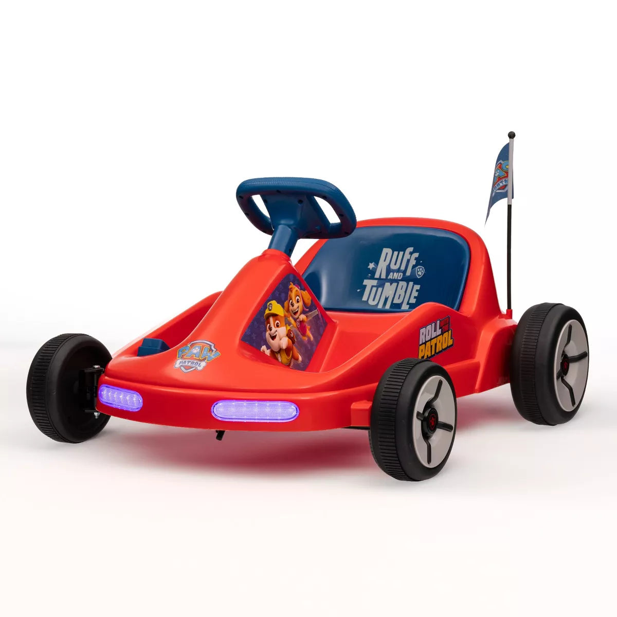 Electric Go Kart for Kids with Lights, Remote Control, Seat Belt, Durable Ride-On Toy