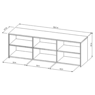 Dorm Storage TV Stand Black