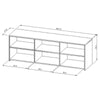 Dorm Storage TV Stand Black
