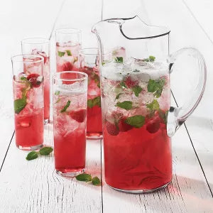 Bar Boozy Brunch Entertaining Set with 6 Highball Glasses and Pitcher
