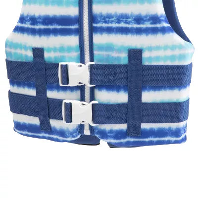 Youth Life Jacket Vest - Blue Tie-Dye