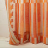 1pc Sheer Ophelia Printed Burnout Window Curtain Panel Orange