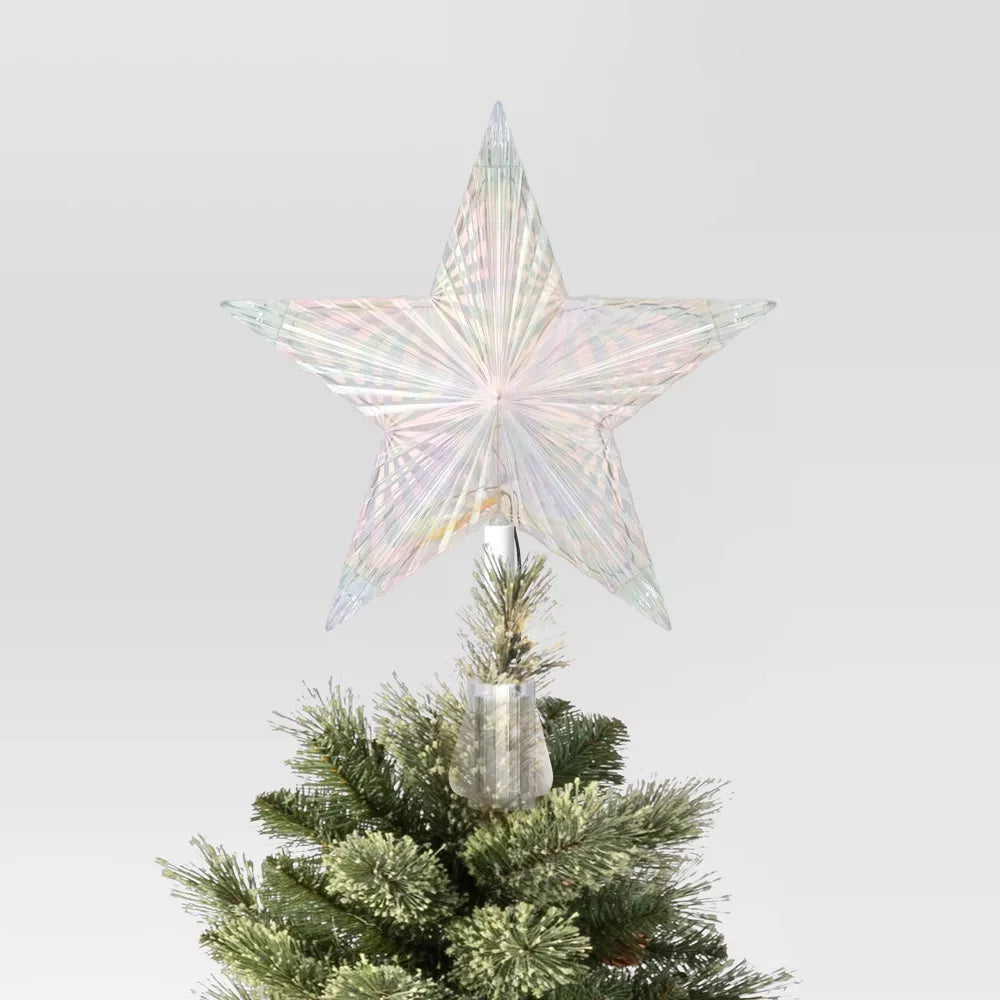 Christmas Lit 5 Point Star Tree Topper Multicolor, final cut