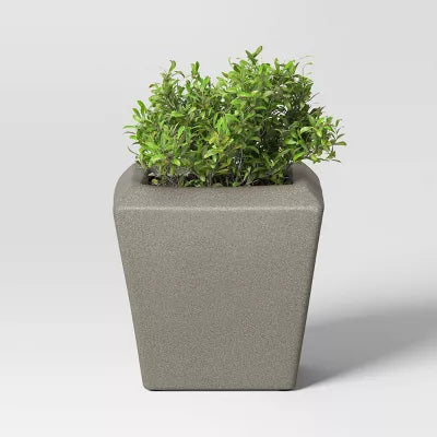 square ceramic indoor plant pots Square Ceramic Indoor Outdoor Planter Pot Charcoal Gray – Salvage & Co Indy