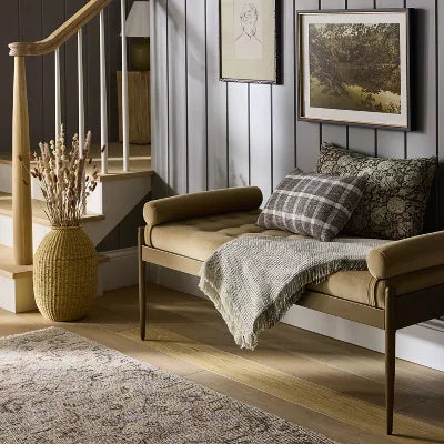 Abstract Lake Framed Wall Art - Modern Decor, Polystyrene Gold & Black Frame