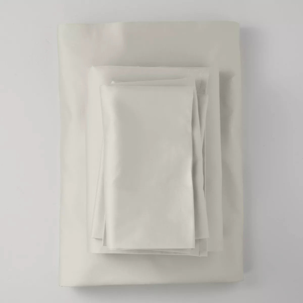 500 Thread Count Washed Supima Sateen Solid Sheet Set - Queen