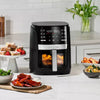 Digital Window Air Fryer with 12 Presets & Guided Cooking Black: Stainless Steel