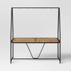Rectangle A-Frame Pergola Outdoor Patio Dining Table Black