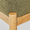 Boucle Upholstered Wood Ottoman