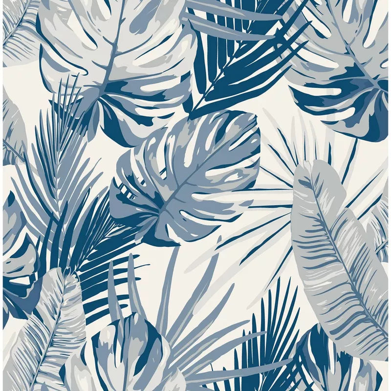 Blue Palmero Peel and Stick Wallpaper - Set of 2