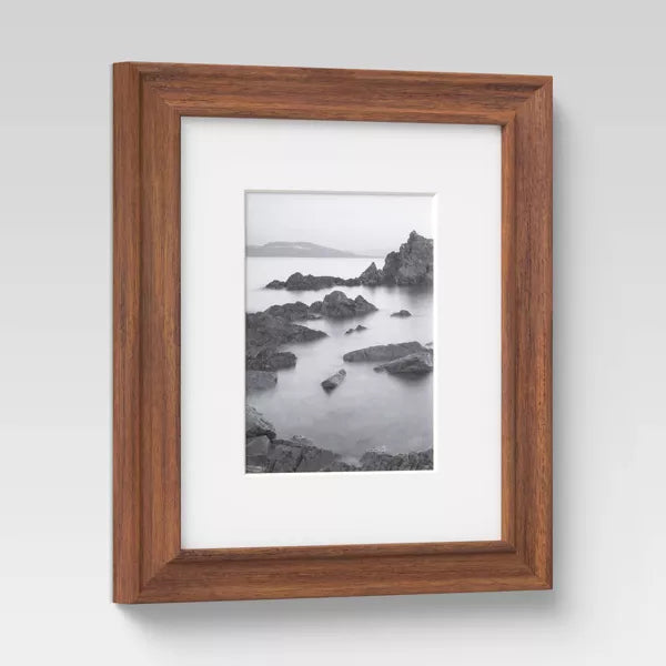 Wood Matted Wall Frame Midtone Woodgrain