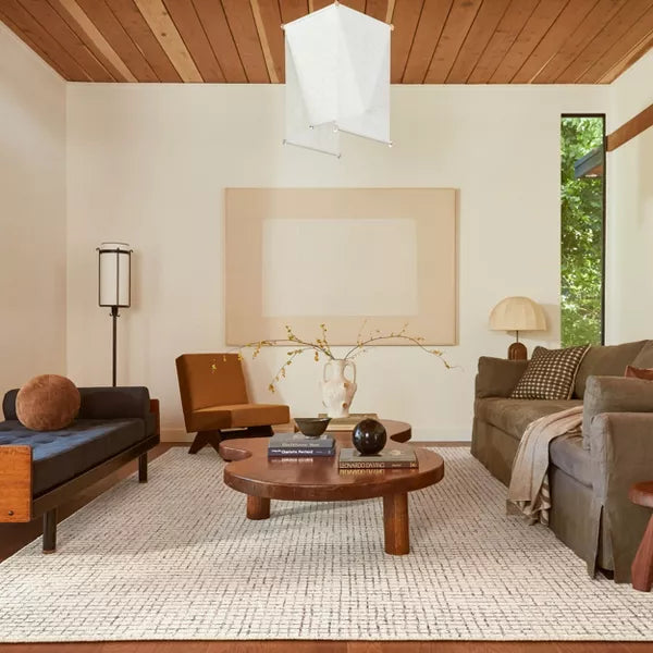 Melrose Checked Wool Area Rug 4' x 6'