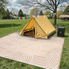 Outdoor Back to College Series Plastic Straw Rug-Waterproof Reversible Mat 8'2