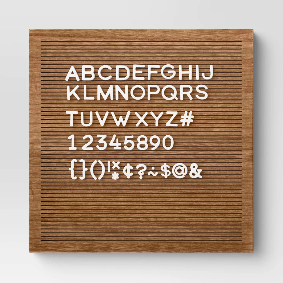 14"x 14" Wood Letter Board Brown - Threshold™ - SHOWROOM ITEM