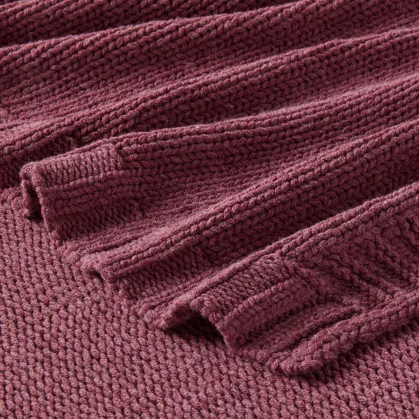 Sweater Knit Bed Blanket
