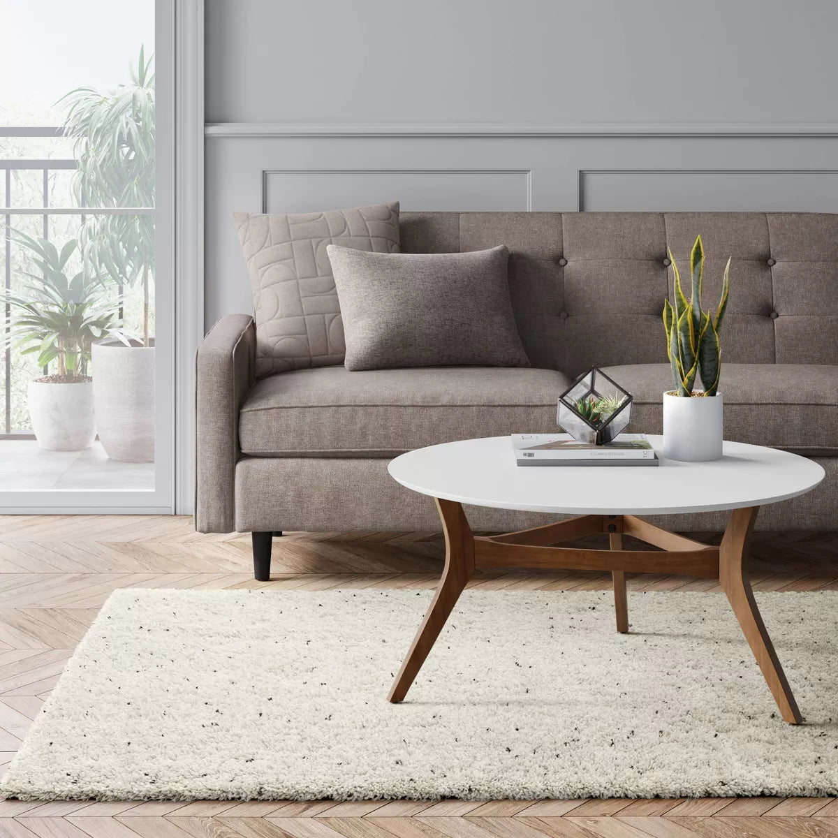 Salt/Pepper Shag Rug