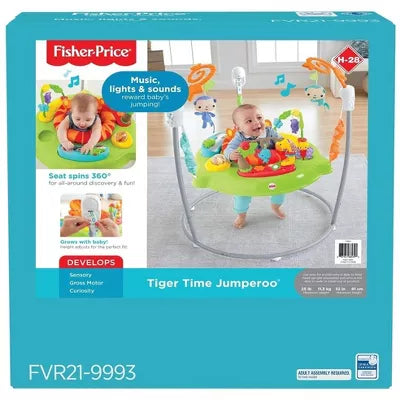 Baby Bouncer Tiger Time Jumperoo Activity Center with Lights Music and Toys
