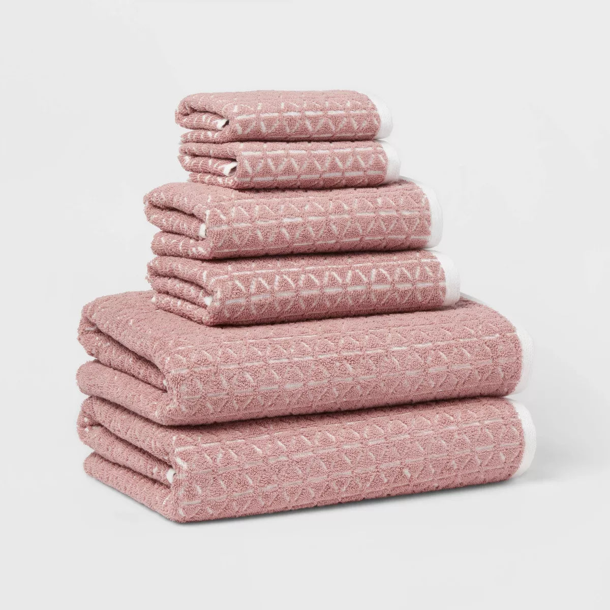 2pc Boho Bath Towels and Washcloths Set