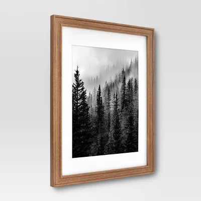 Wood Matted Wall Frame Midtone Woodgrain