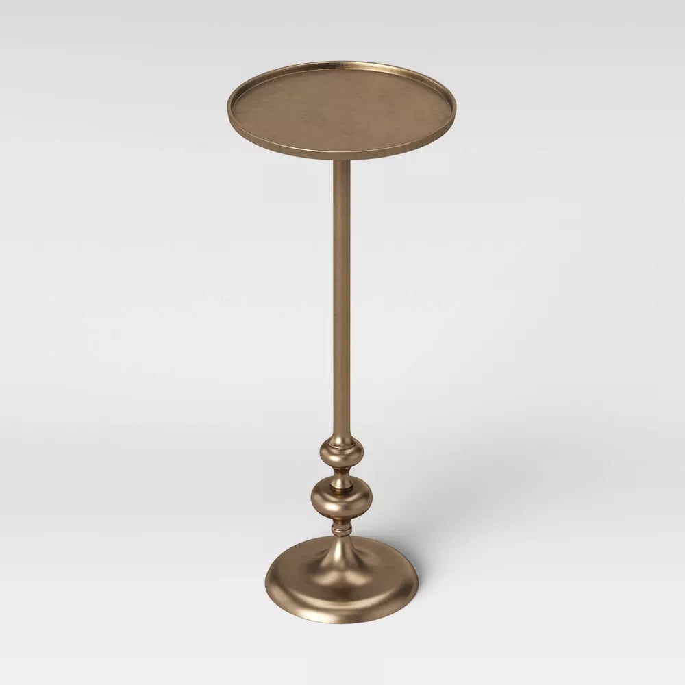 Londonberry Turned Accent Table Brass