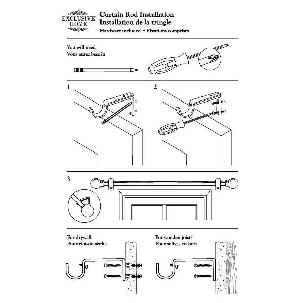 White Mosaic Curtain Rod