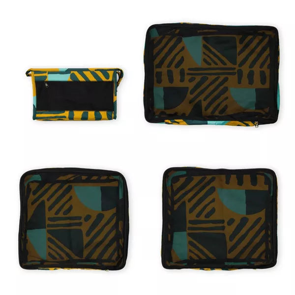 4pc Printed Packing Cube Set