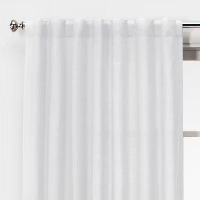 1pc Light Filtering Linen Window Curtain Panel