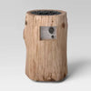 Large LP Round Outdoor Column Fire Pit Weathered/Natural Finish